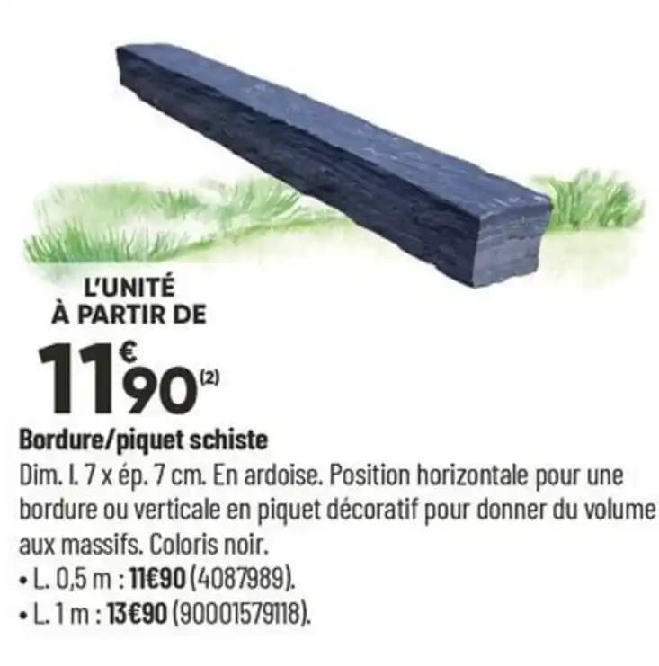 Bordure/piquet schiste
