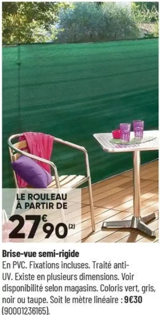 Brise-vue semi-rigide