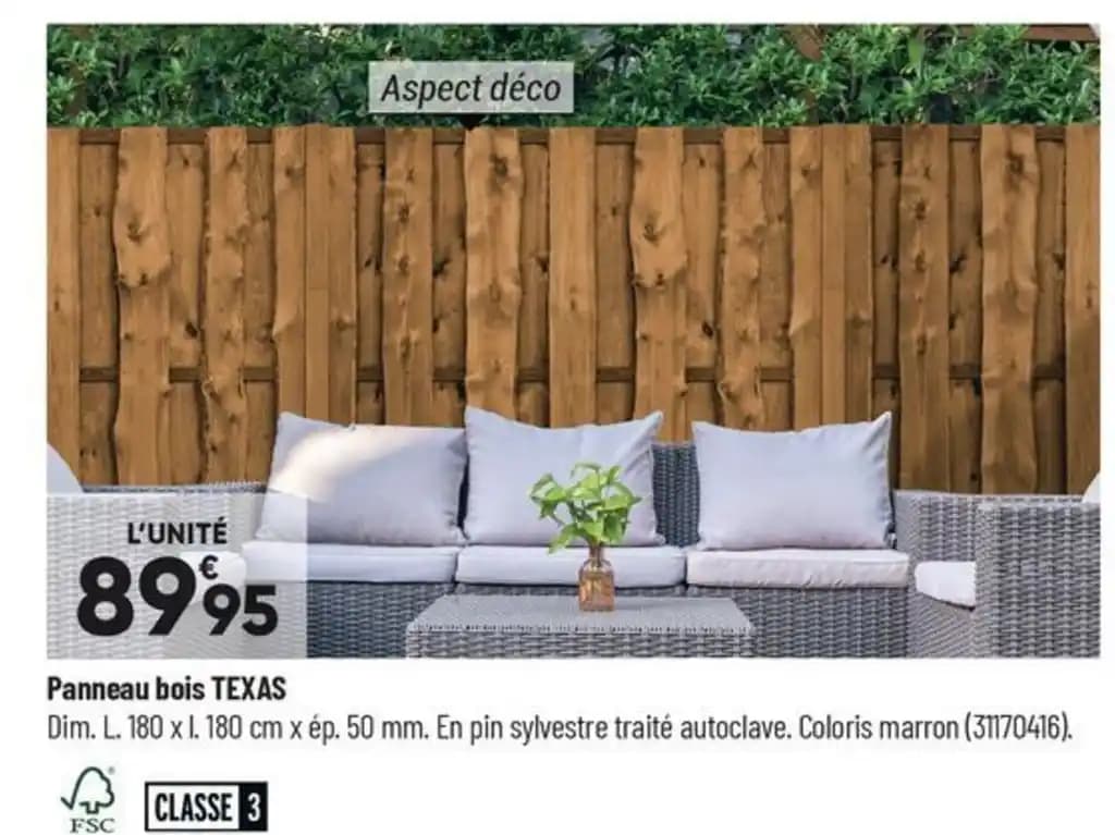 Panneau bois TEXAS