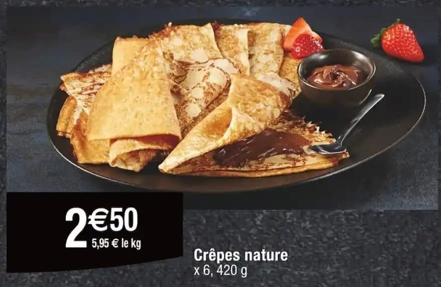 Crêpes nature x 6, 420 g