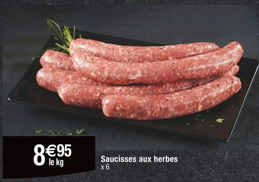 Saucisses aux herbes X 6