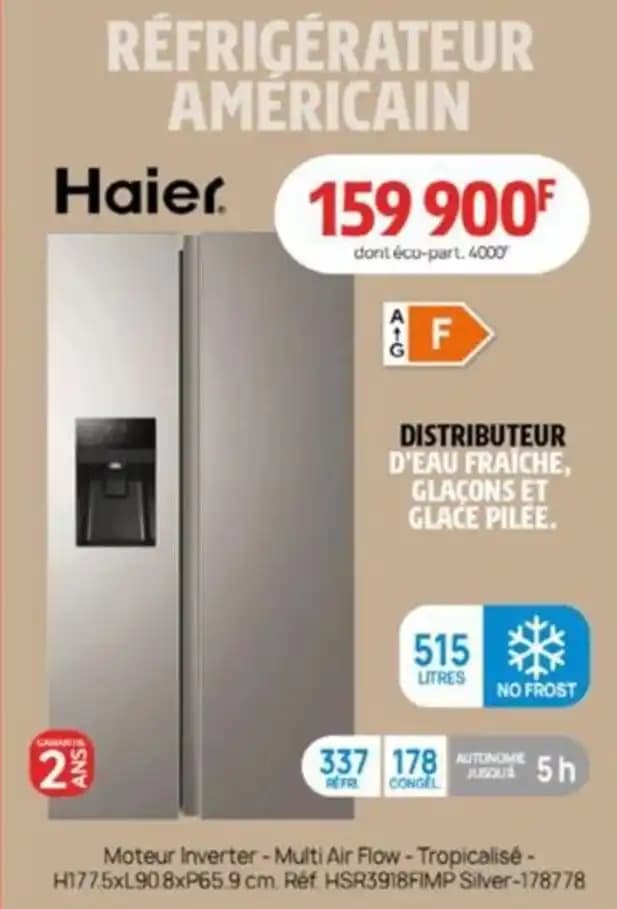 RÉFRIGÉRATEUR AMÉRICAIN