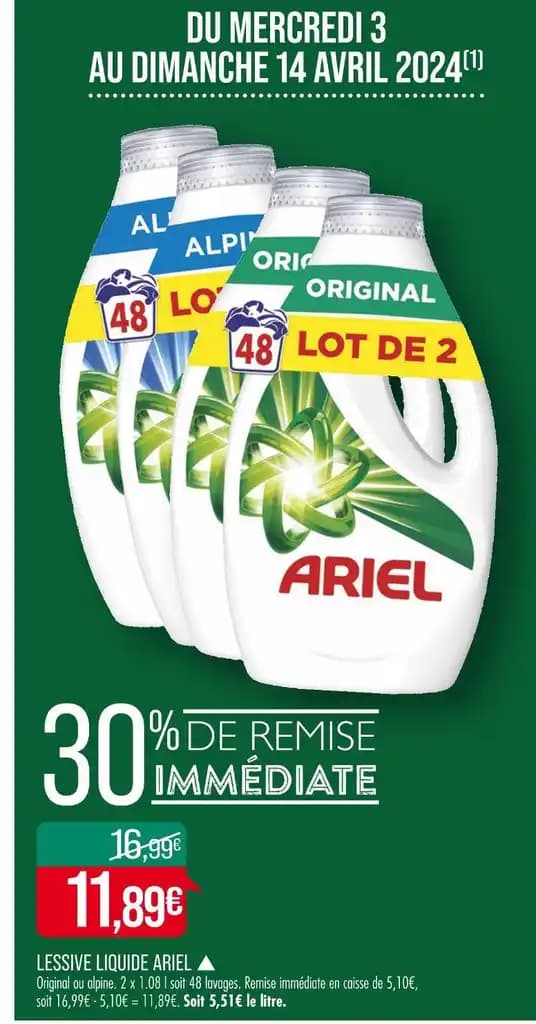 ARIEL LESSIVE LIQUIDE ▲