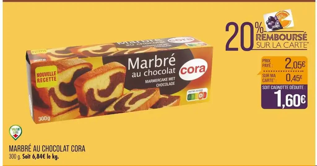 CORA MARBRÉ AU CHOCOLAT