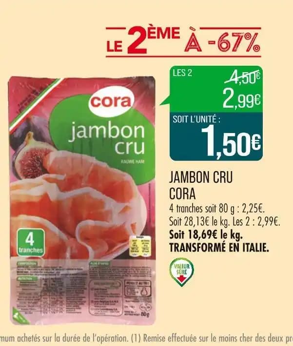 CORA JAMBON CRU