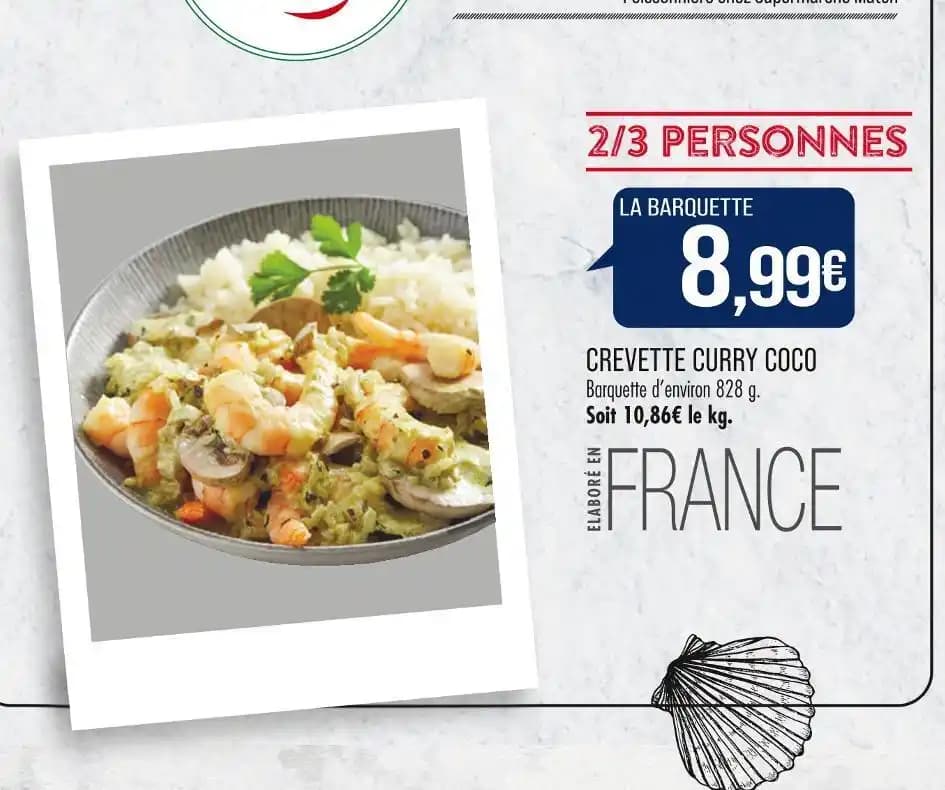 CREVETTE CURRY COCO