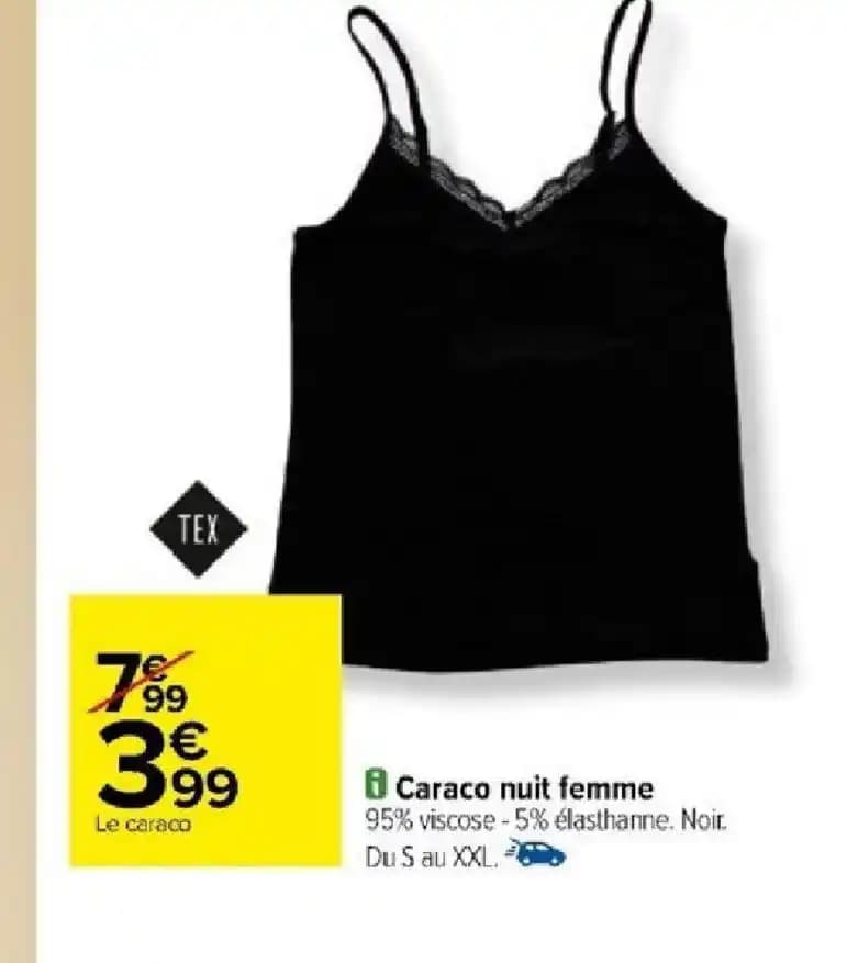 Caraco nuit femme