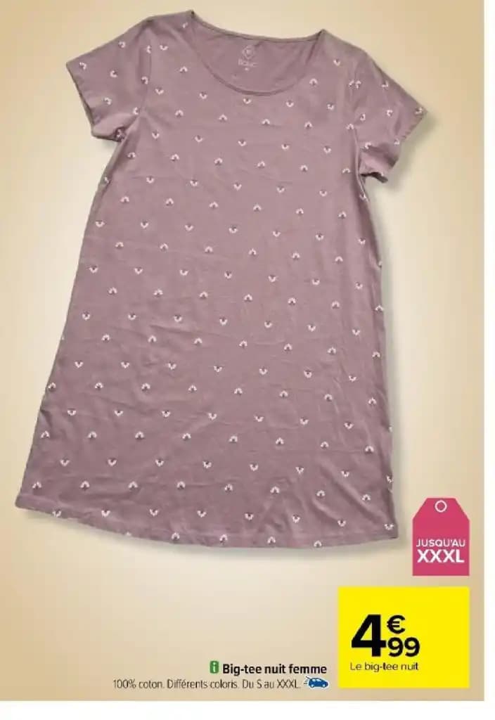 Big-tee nuit femme