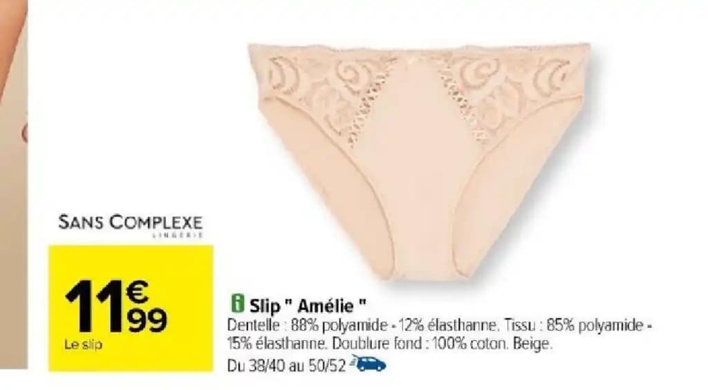 Slip " Amélie "