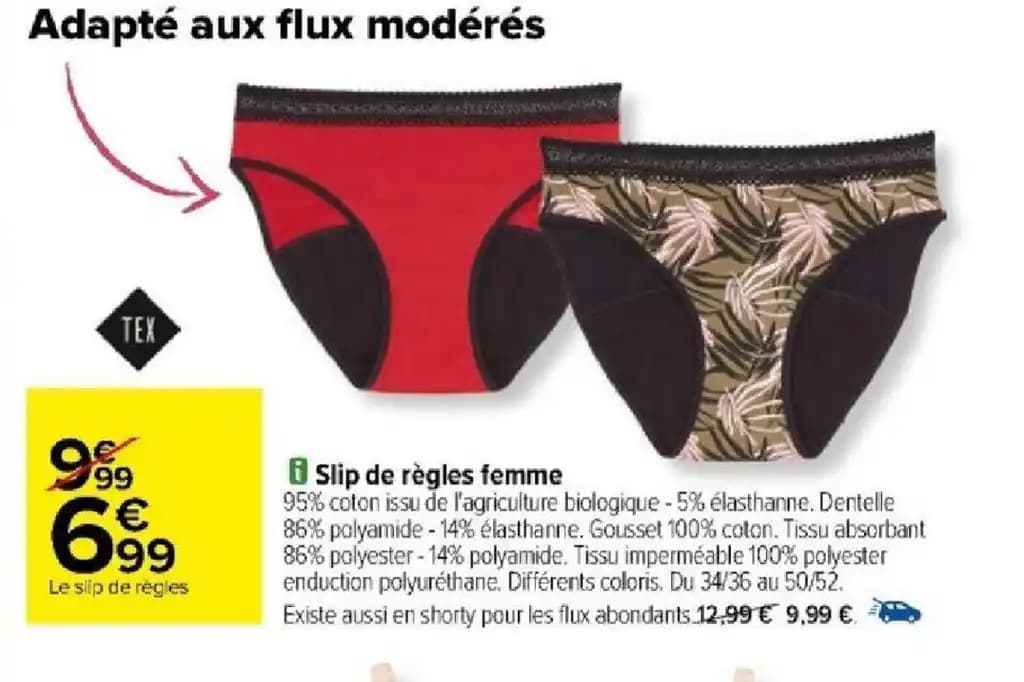 Slip de règles femme