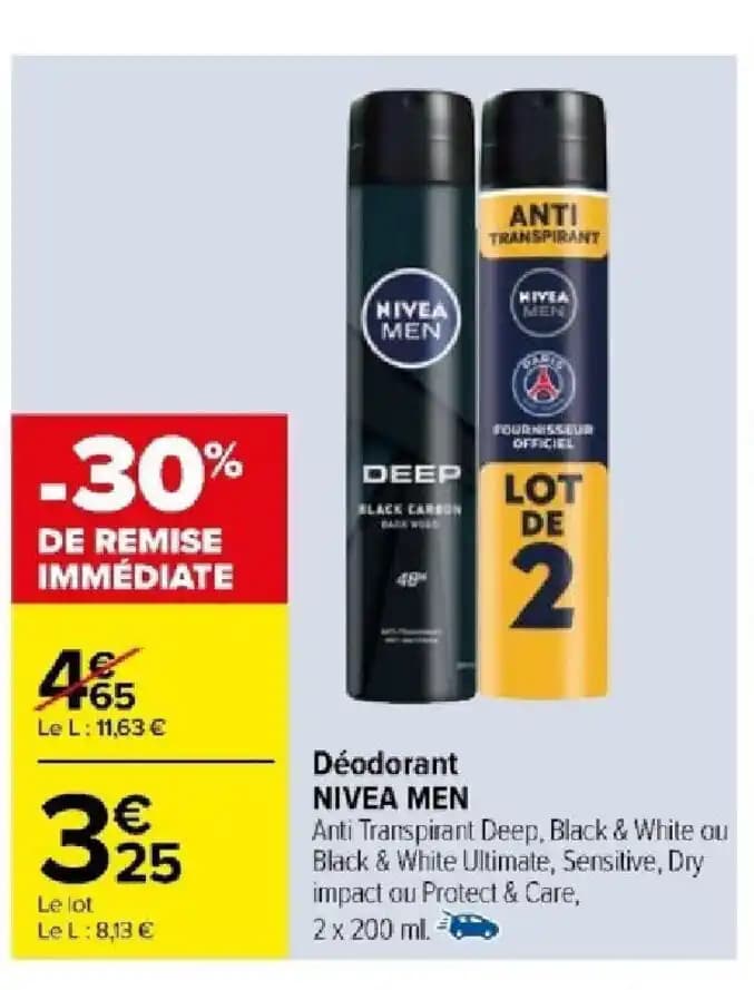Déodorant NIVEA MEN