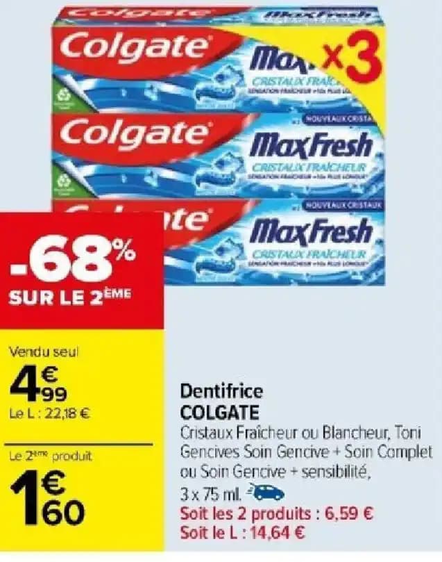 Dentifrice COLGATE