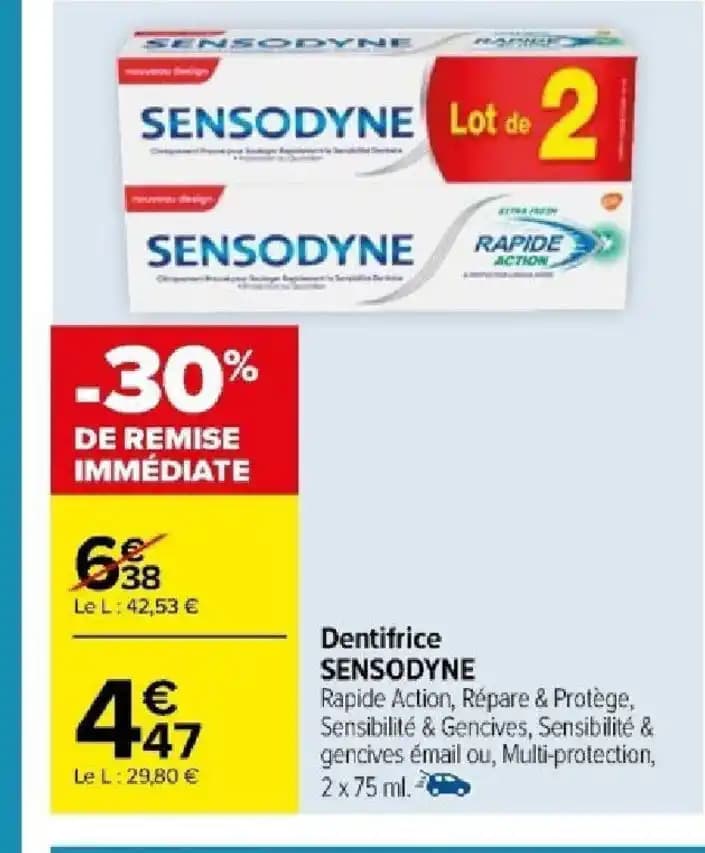 Dentifrice SENSODYNE