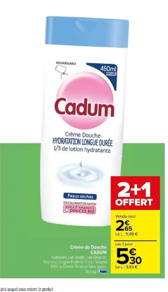 Crème de Douche CADUM