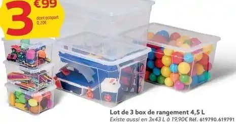 Lot de 3 box de rangement
