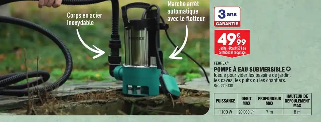 POMPE À EAU SUBMERSIBLE ✪