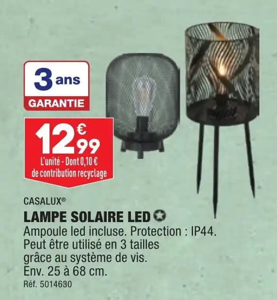 CASALUX® LAMPE SOLAIRE LED ✪