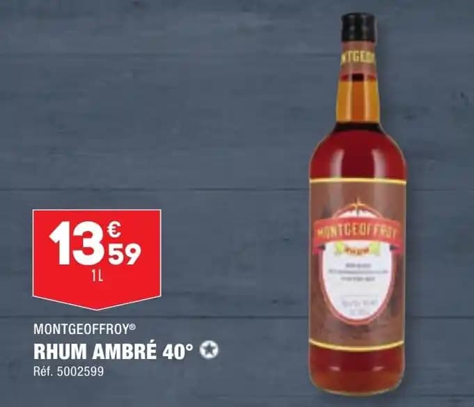MONTGEOFFROY® RHUM AMBRÉ 40° ✪