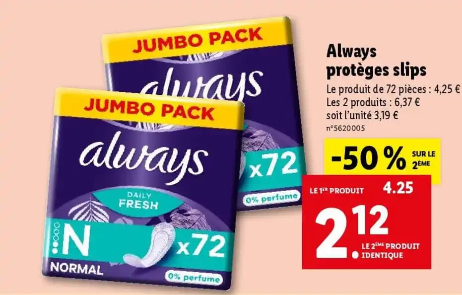 Always protèges slips