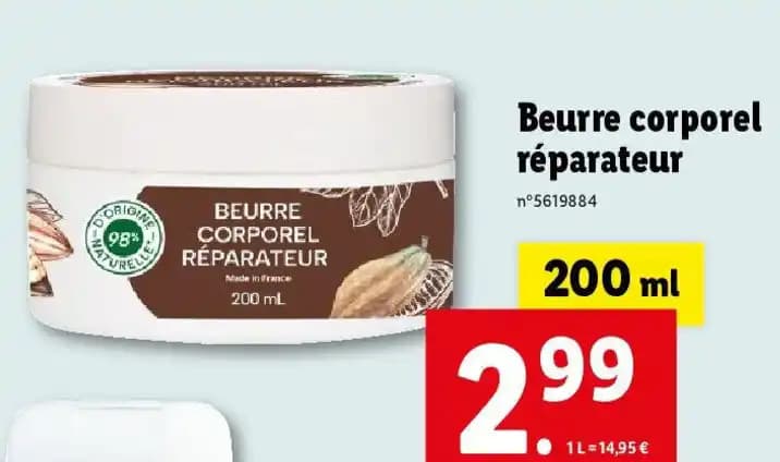 Beurre corporel réparateur
