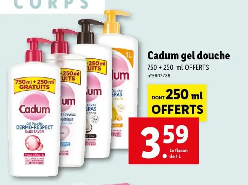 Cadum gel douche