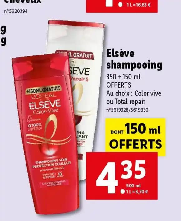 Elsève shampooing