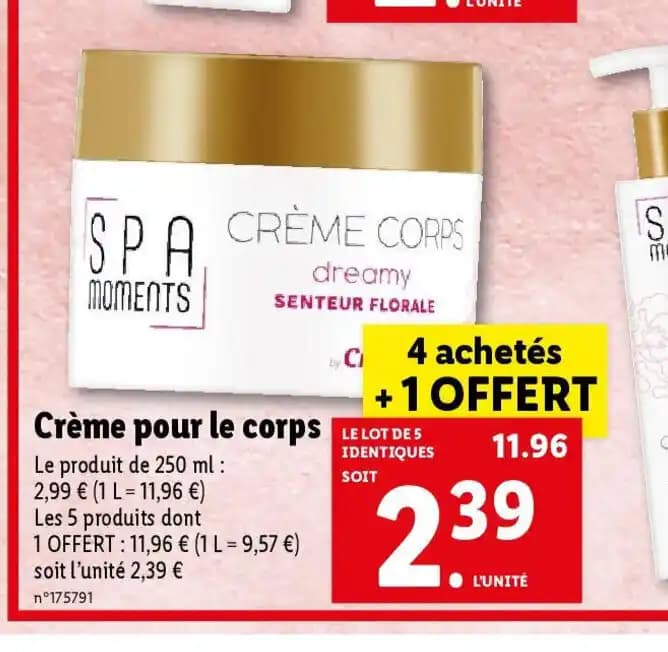 Crème pour le corps