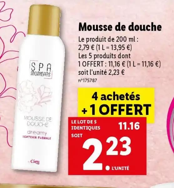 Mousse de douche