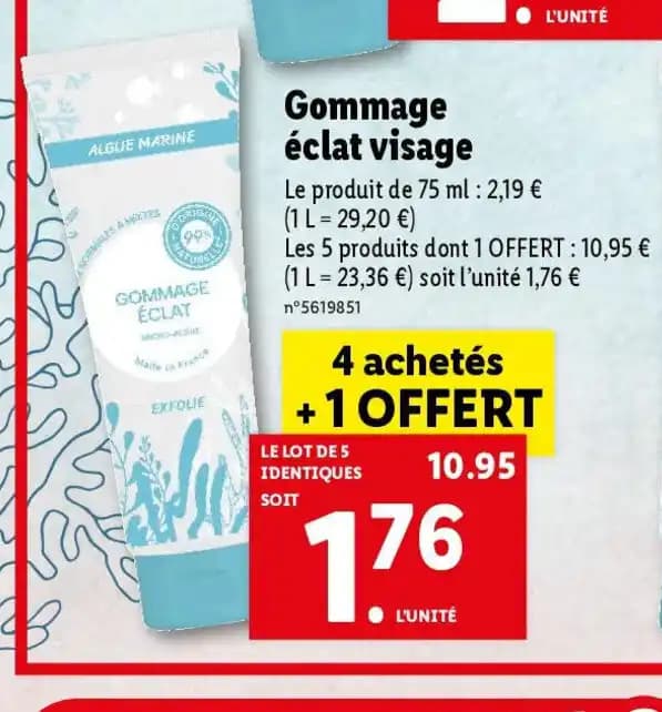 Gommage éclat visage