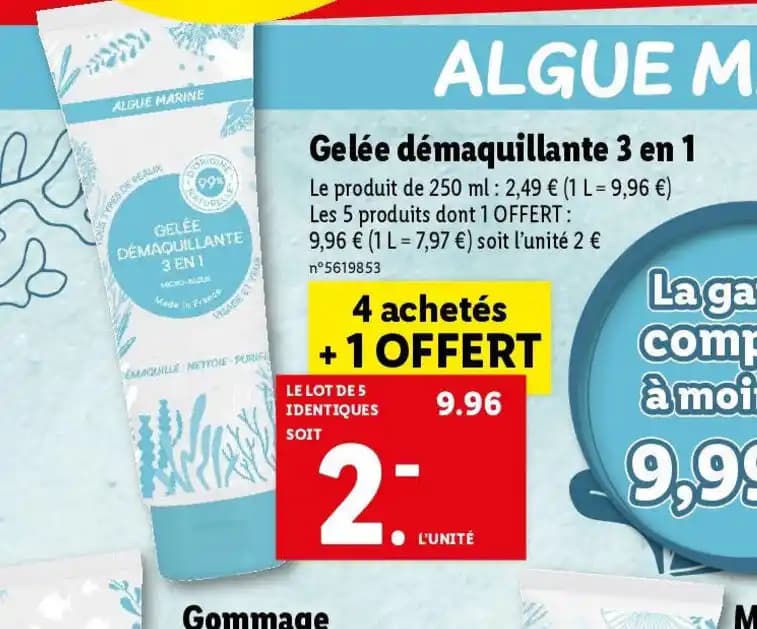 Gelée démaquillante 3 en 1
