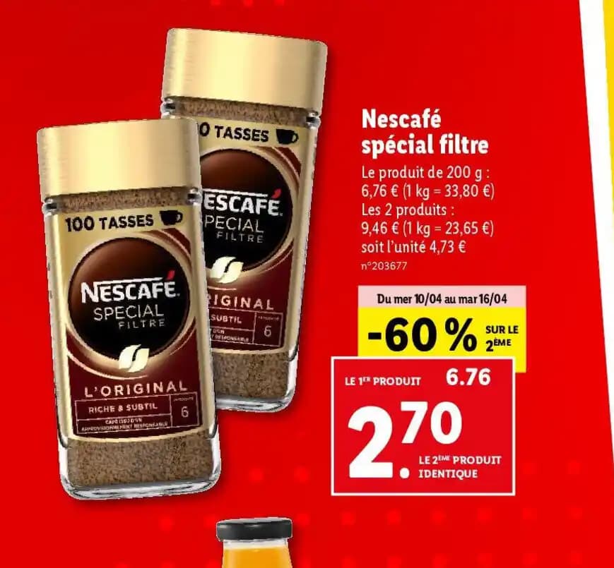 Nescafé spécial filtre