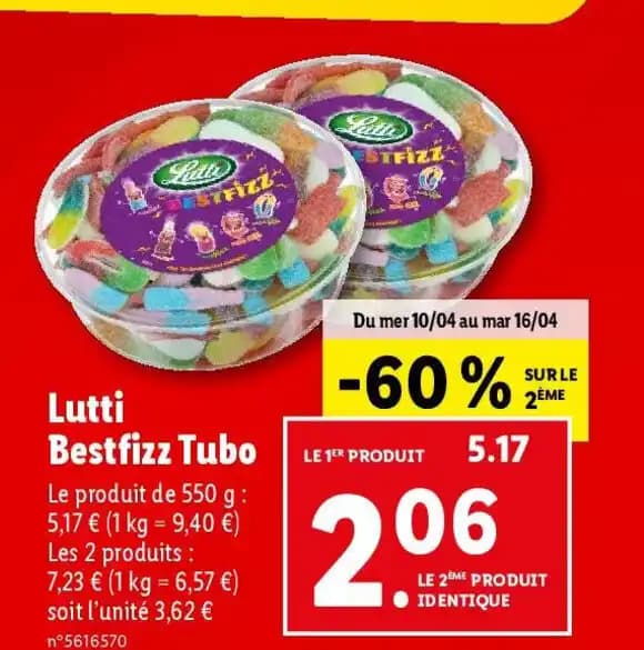Lutti Bestfizz Tubo