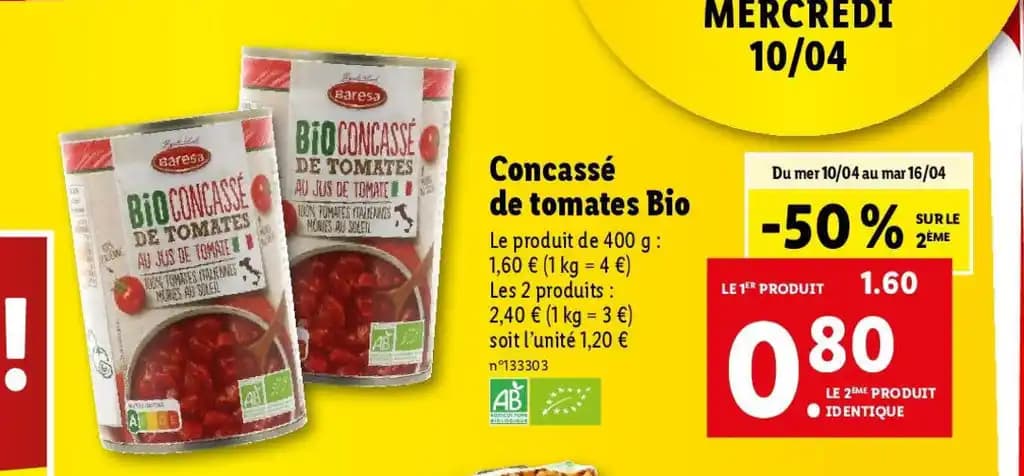 Concassé de tomates Bio