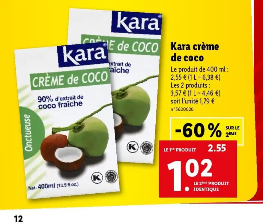Kara creme de coco
