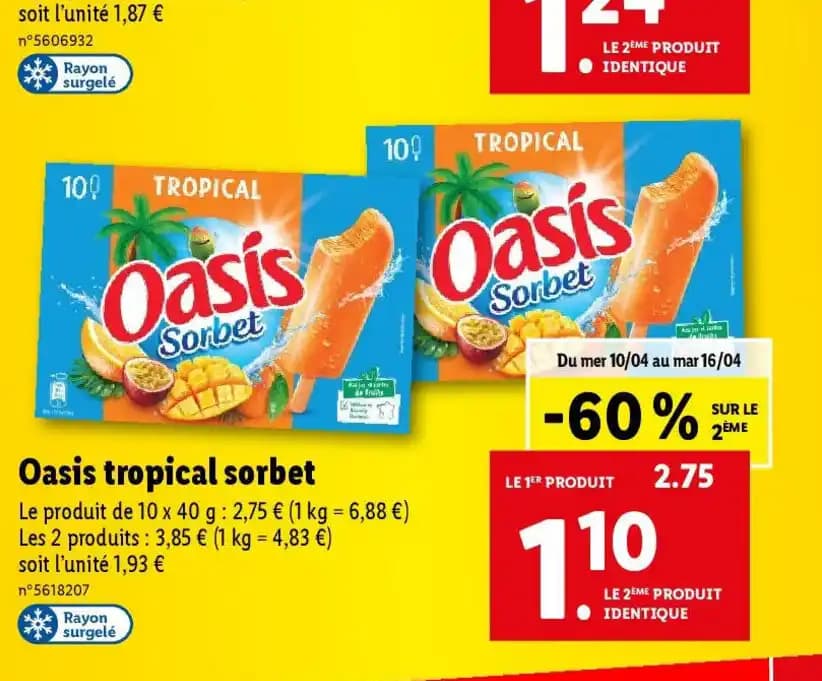 Oasis tropical sorbet