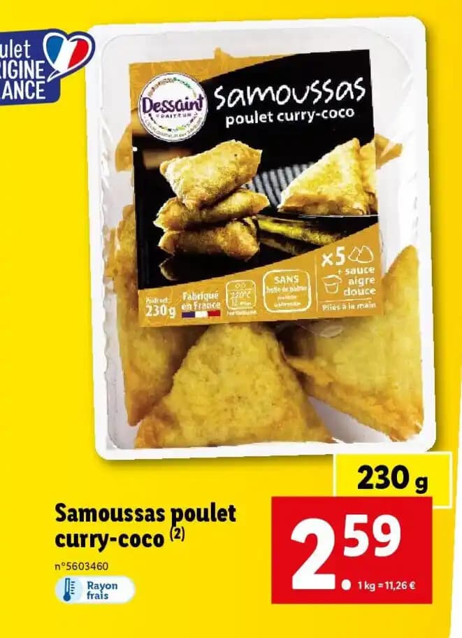 Samoussas poulet