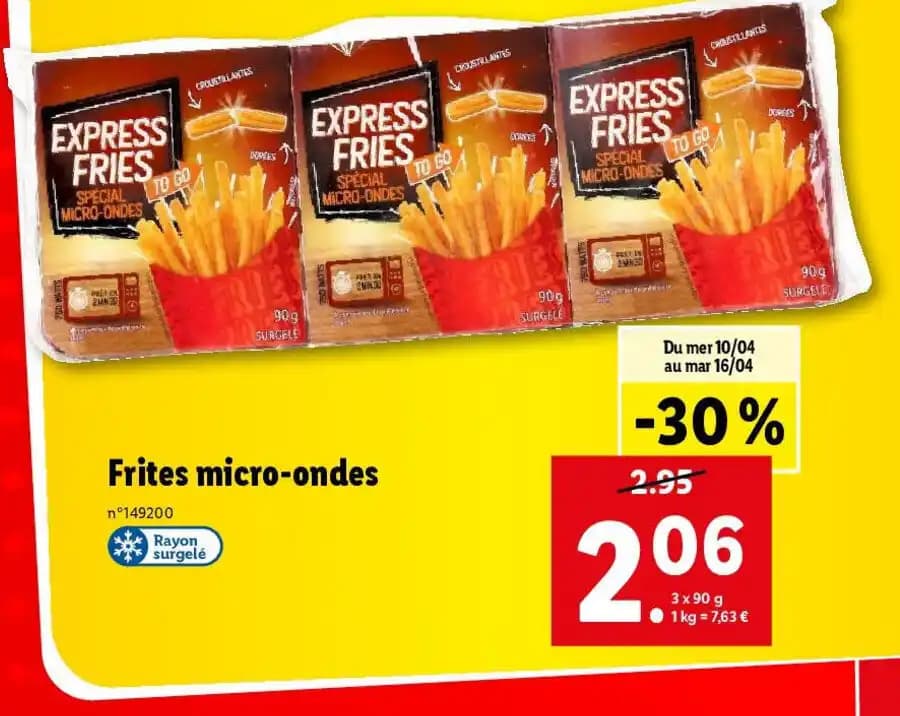 Frites micro-ondes