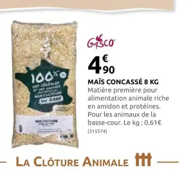 MAÏS CONCASSÉ 8 KG