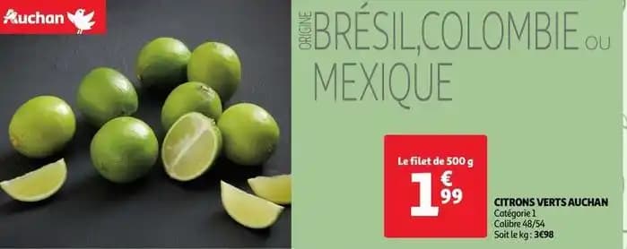 Auchan - citrons verts