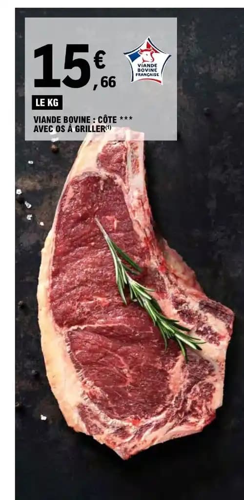VIANDE BOVINE : CÔTE