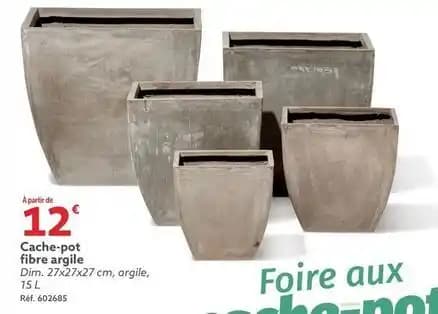 Cache pot fibre argile