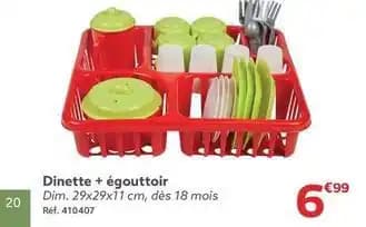 Dinette + égouttoir