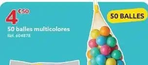 50 balles multicolores