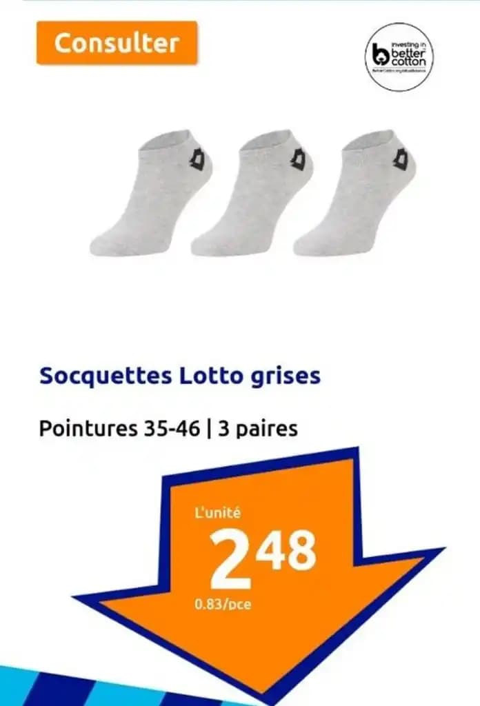 Socquettes Lotto grises