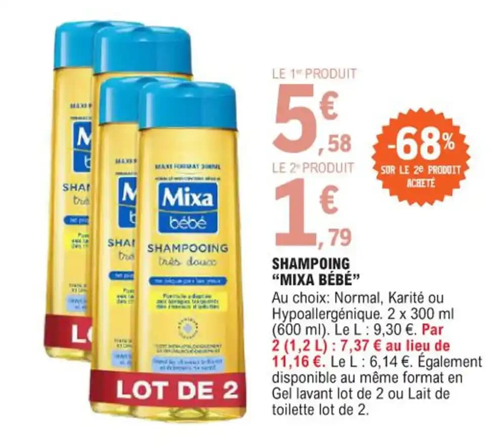 SHAMPOING "MIXA BÉBÉ”