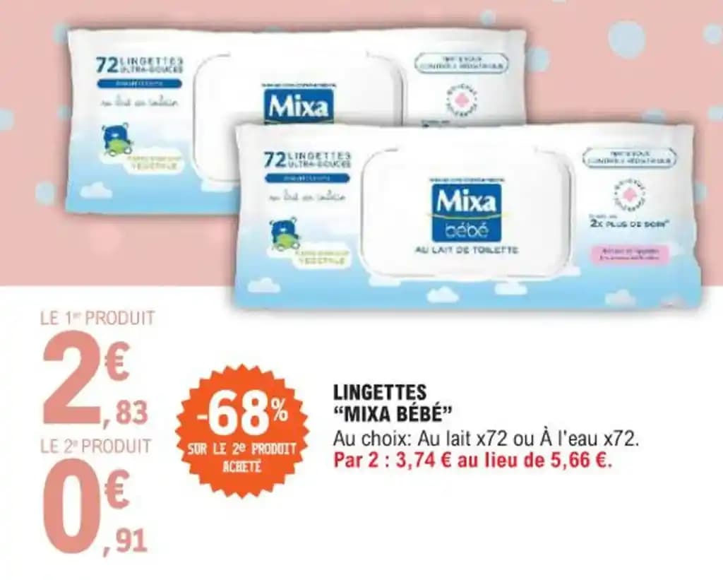 LINGETTES "MIXA BÉBÉ”