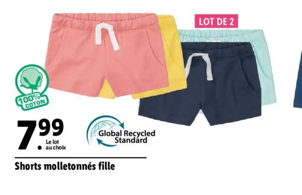 Shorts molletonnés fille