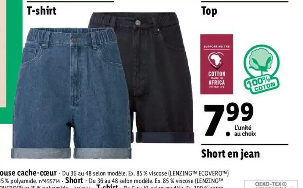 Short en jean