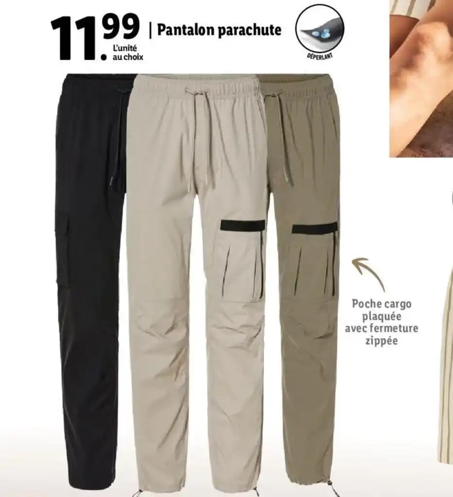 | Pantalon parachute