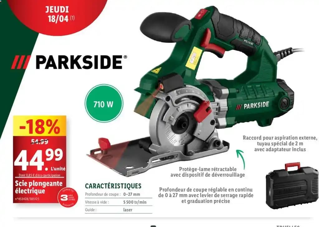 Scie plongeante électrique